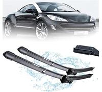 Juego de escobillas limpiaparabrisas delanteras y traseras para Peugeot RCZ 2009-2016 26in+26in Parabrisas De Coche Escobillas Cepillo de Lluvia
