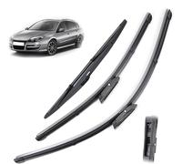 Juego de escobillas limpiaparabrisas delanteras y traseras para Renault Laguna 3 Grandtourer 2007-2015 26+16+14 Parabrisas De Coche Escobillas Cepillo de Lluvia