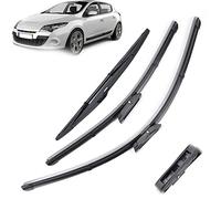 Juego de escobillas limpiaparabrisas Delanteras y traseras para Renault Megane MK3 Hatchback Coupe 2008 2009 2010 2011 2012 2013 2014 2015 2016 24''+16''+14''