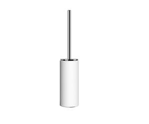Juego de escobillas para WC Gessi Anello, modelo de pie, recipiente blanco mate, 63743713, Color: Latón antiguo
