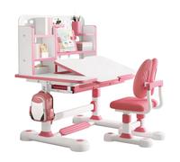 Juego de escritorio y silla de estudio para niños, mesa de estudio para | Construcción de placa y metal, inclinación de escritorio de 0 a 50 grados, capacidad de carga de 300 kg