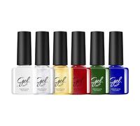 Juego de esmalte de de gel - kit de color de 6 seco rápido, arte navideño de navideñas de larga duración | para festival, boda, novia, spa, preparación, fiesta, viaje, hogar, salón, uso diar