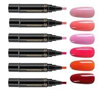 Juego de esmalte de ñas | Colores de esmalte de uas gel | 6 piezas de tiempo de uñs rápidos | No hay UV para mujeres accesorios de manicura práctica portátiles Idea de regalo de arte de uñas f