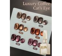 Juego de esmalte de uñas en Gel para ojos de gato, café de lujo, 15ml, 6 colores, con remojo de UVLED, esmalte de Gel para ojos de gato, Kit de manicura para decoración de uñas 03
