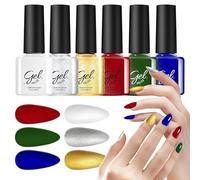 Juego de esmalte de uñas para Navidad, 6 colores de secado rápido, kit de esmalte de uñas de larga duración, para fiestas, viajes, bodas, spa, ceremonias, casa, salón