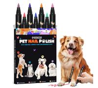 Juego de esmaltes de uñas de 7 colores para perros, de secado rápido, para perros, para manualidades, elegante arte de uñas para perros, no tóxico, seguro para perros grandes y pequeños