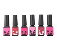 Juego de esmaltes de uñas en gel, 6 botellas de pegamento para uñas para arte de uñas, bricolaje, colorido, elegante y a la moda (py coloré 01-06 numéro de couleur)