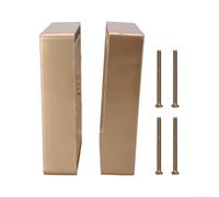 Juego de espaciadores cuadrados de 1 banda, 2 piezas con 4 tornillos para corrección de profundidad de caja eléctrica en cavidades de pared apretadas (dorado)