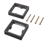 Juego de espaciadores cuadrados de 1 banda, 2 piezas con 4 tornillos para corrección de profundidad de caja eléctrica en cavidades de pared estrechas (gris)