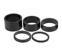 Juego de espaciadores de aluminio para bicicleta, arandela de horquilla para bicicleta de montaña y carretera, resistente y respetuosa con el medio ambiente, 5 unidades por juego