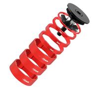 Juego de espaciadores de vástago de horquilla para bicicleta de montaña y bicicleta de carretera, aleación de aluminio, 28,6 mm, juego de espaciadores de horquilla