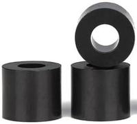 Juego de espaciadores huecos de ABS negro - Arandelas separadoras de nailon sin rosca for M3 a M10 - for tornillos de placa PCB(10x4.2x7mm 50pcs)