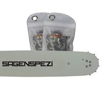 Juego de espada de 35 cm Drive con 2 cadenas de cincelado completo 3/8" 52TG 1,3 mm para Husqvarna 135 Mark II