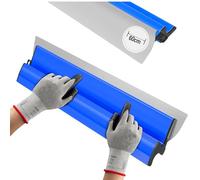 Juego de espátula, 24 pulgadas/60 cm, hoja de acero inoxidable, herramienta de espátula con mango ergonómico en Z para grandes áreas de trabajo, decoración de pared, herramienta de construcción
