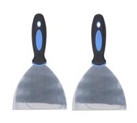 Juego de Espátula de Acero Inoxidable para Aplicar Masilla, 2 uds., para Reparar Paneles de Yeso, Quitar Papel Tapiz, con Cómodo y Orificio para Colgar (Fafeicy1peqku60bx-13)