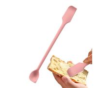 Juego de espátula para tarros de silicona - 10,24 x 1,1 pulgadas | Espátula en tarro con mango largo para cocinar, hornear, mermelada, mantequilla de maní, mezclar, doble punta - pequeña | Ap