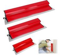 Juego de Espátulas 3 Piezas 25/40/80 cm - Espátula de Acero Inoxidable para Masilla con Mango en Z, Llana para Enlucir y Alisar, Herramienta Multiusos para Yesero, Pintor
