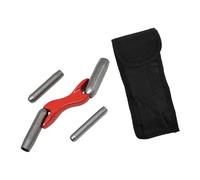 Juego de espátulas de lechada de aluminio fino de 5/8 3/4 7/8 pulgadas con bolsa de almacenamiento limpia para trabajos de pared, equipo de unión de ladrillo con funda de transporte