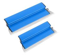 Juego de espátulas de superficie: 2 espátula de superficie de 25 cm y 40 cm, herramienta espátula con mango ergonómico, cuchillas de skimmer flexibles, herramientas de pared de cartón-yeso, azul