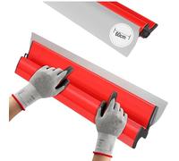 Juego de espátulas de superficie, 24 pulgadas/60 cm, hoja de acero inoxidable, herramienta de espátula de aluminio, mango ergonómico en forma de Z, juego de herramientas de construcción, para techos