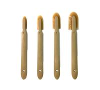 Juego de espátulas para calafatear, 4 piezas aplicadores de punta de calafateo, herramientas manuales de calafateo para baño, cocina, piso, ventana, junta de fregadero, ladrillo y junta de marco