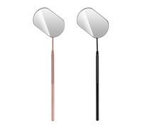 Juego De Espejos Para Pestañas De 2 Piezas, Espejo Para Pestañas De Acero Inoxidable, Espejo Para Pestañas Portátil Cuadrado, Espejo Para Pestañas De Extensión, Desmaquillado