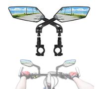 Juego de espejos retrovisores para bicicleta izquierda y derecha, plegable y giratorio 360°, espejo retrovisor universal para bicicleta/bicicleta eléctrica/bicicleta de montaña con visión sin