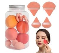 Juego de esponjas de maquillaje, 14 piezas, mezcla de base, lavable, sin látex, esponja de belleza de larga duración, uso húmedo y seco para mujeres, novia, madre, esposa