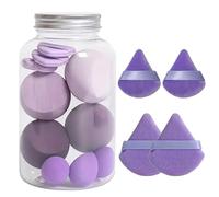 Juego de esponjas de maquillaje, esponja de belleza suave, 14 esponjas de maquillaje y polvos, licuadora de maquillaje, esponja de maquillaje para base, cremas líquidas, polvos