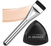 Juego de esponjas de maquillaje para base, brocha correctora de base impecable (plana) y esponja de maquillaje para líquido, mezcla, crema, maquillaje facial premium