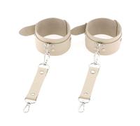 Juego De Esposas De Tobillo Y Muñeca De Cuero Pu Ajustables Bdsm Multicolor,Esclava Sexy Con Cadenas,Juego Sexual De Sujeción De Cama,Juguetes Sexuales Sm Para Adultos Para Mujeres Y Parejas.Blanco