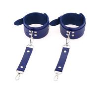 Juego De Esposas De Tobillo Y Muñeca De Cuero Pu Ajustables Bdsm Multicolor,Esclava Sexy Con Cadenas,Juego Sexual De Sujeción Para Cama,Juguetes Sexuales Sm Para Adultos Para Mujeres Y Parejas.Azul
