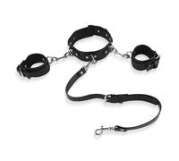 Juego De Esposas De Tobillo Y Muñeca Para Ataduras Sexuales,Esclava Sexy Con Cadenas,Collar,Esposas De Bondage,Juguetes Sexuales Bdsm Para Mujeres,Accesorio De Sadomasoquismo,Color Negro,Talla Única