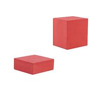 Juego de espuma roja para exhibición de productos,accesorios,joyería,cosméticos,modelos,perfumes,baratijas,accesorios de fotografía,perfecto para renovar su producto(Cuboïde,2pcs)