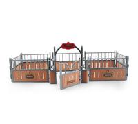 Juego de establo para Caballos, Juego de Granero de plástico Realista, Juguetes educativos para Caballos imaginarios y creativos, Accesorios para Amantes de los , Juguetes para