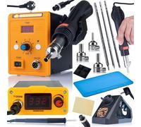 JUEGO DE ESTACIÓN DE SOLDADURA DE GRUTA T12 HOT-AIR 858D GRANJA T12 Alfombrilla de silicona