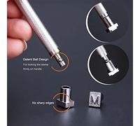 JUEGO DE ESTAMPADORES DE LETRAS Y NÚMEROS DEL ALFABETO, HERRAMIENTA DE ESTAMPADO DE CUERO, SELLOS DE PUNZÓN, MANGO ANTIDESLIZANTE moleteado, herramientas de acero, artesanía en