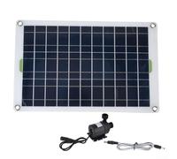 Juego de estanque solar sin escobillas de 800 l/h 12 V CC, panel de fuente de peces de 10 W para tener agua, jardín, polisilicio al aire libre, características de agua