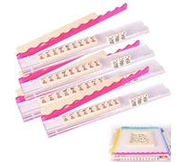 Juego de estantes acrílicos para mahjong de concha de tortuga, juego de estantes de mahjong acrílico con empujadores magnéticos totalmente desmontables, soportes de mahjong americano de 17.5 pulgadas