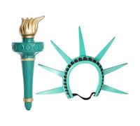 Juego de estatua de la antorcha | PU, 10.6 x 17.3 pulgadas, antorcha 4.1 x 12 pulgadas | Accesorio de disfraz de diadema ajustable | Juego de rol de mascarada de Halloween