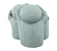 Juego de estatuas de Buda de estilo oriental con monos See Hear Speak No Evil para jardín zen Decoración del hogar para adorno de piedra espiritual (B)