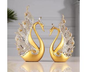 Juego de estatuas de cisne, escultura de cisne enamorado, decoración del hogar, regalo del día de San Valentín, decoraciones de boda, accesorios de oficina y sala de estar