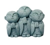 Juego de estatuas de monje que representa el acento del hogar zen de ver, escuchar, hablar no mal (C)