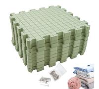 Juego de esterillas tensoras, alfombrillas de bloqueo para tejer, alfombrillas de espuma de ganchillo, esteras de bloqueo gruesas y ligeras, tabla de bloqueo de 4/9 de espuma y 50 pines en T