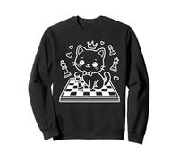 Juego de Estrategia de ajedrez con Gatos Kawaii Sudadera