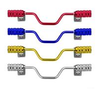 Juego de estriberas para motocicleta y scooter, aleación de aluminio mecanizada CNC, construcción de reposapiés ajustable (naranja)