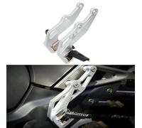 Juego de estribos para moto Reposapiés Pedales para Honda NC700D NC750D NC 700D 750D Integra Accesorios (silver)