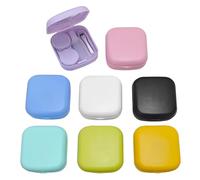 Juego De Estuche Para Lentes De Contacto De 8 Piezas, Juego De Accesorios Para Anteojos, Dispositivo De Almacenamiento Para Lentes De Contacto, Que Incluye Pinzas, Ventosa Y Espejo (8 Colores).
