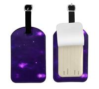 Juego de etiquetas de equipaje con estampado de galaxia mágica para bolsa de viaje, etiquetas de nombre, para hombres y mujeres