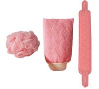 Juego de exfoliante de espalda, 3 paños de limpieza de espalda, lavadora de espalda para hombres y mujeres, herramienta de baño, juego de exfoliante corporal para limpieza profunda de la piel